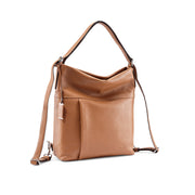 Picard Pure Leather Multi-function Ladies Shoulder Bag / Backpack / Hand Carry Bag / Arm Carry Bag (Cognac)