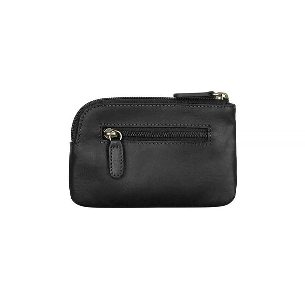 Picard Breve Leather Coin Pouch with Key Holder (Black)