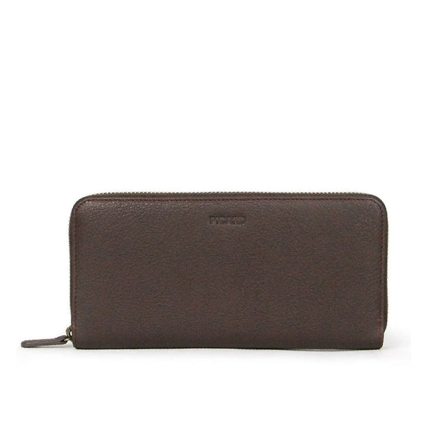 Picard Long Zip Around  Wallet in Buffalo Leather (Cafe Burgundy)