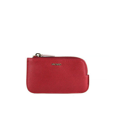 Picard Lauren Leather Coin Pouch with  Key Ring (Red)