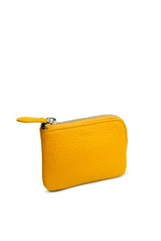 Picard Pure Leather Coin Pouch with Key Ring (Yellow)