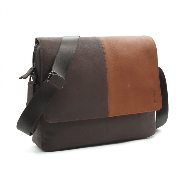 PICARD BUFFALO MEN'S LEATHER MESSENGER BAG (CAFE)