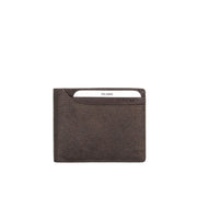 Picard Buffalo Men's Bifold Leather Wallet with Card Window and Card Slots (Cafe)