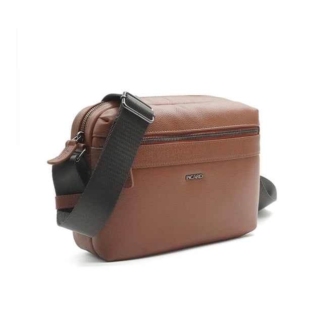 Picard Kiel Men's Leather Shoulder Bag (Cognac Brown)