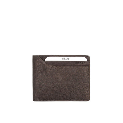 Picard Buffalo Men's Flap Wallet with Card Window (Cafe)