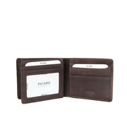 Picard Buffalo Men's Flap Wallet with Card Window (Cafe)