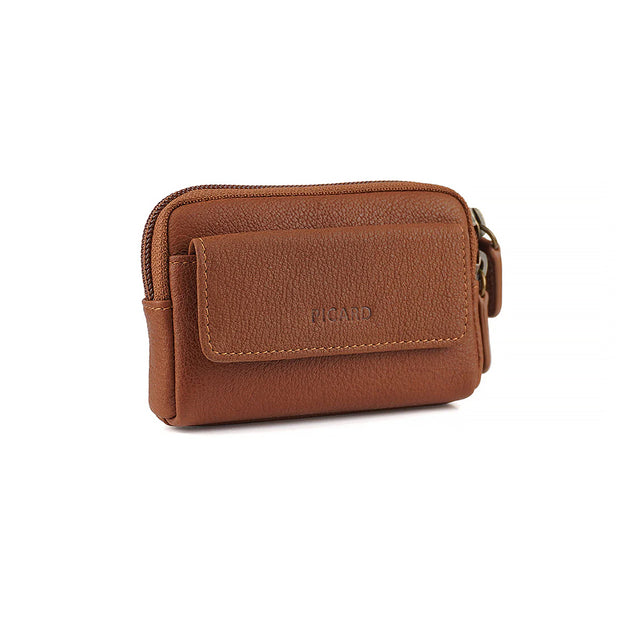 Picard Buffalo Leather Coin Pouch with Key Holder (Tan)