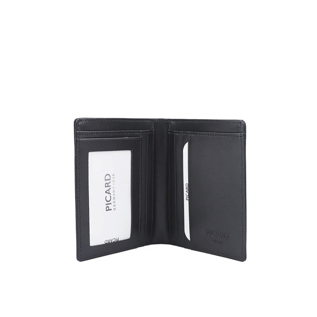 Picard Clarke Men's Bifold Leather Wallet with Card Window (Black)