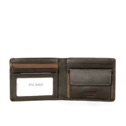 Picard Cologne Men's Leather Wallet with Card Window and Coin Pouch (Cafe)