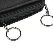 Picard Cologne Leather Coin Pouch with Key Ring (Black)