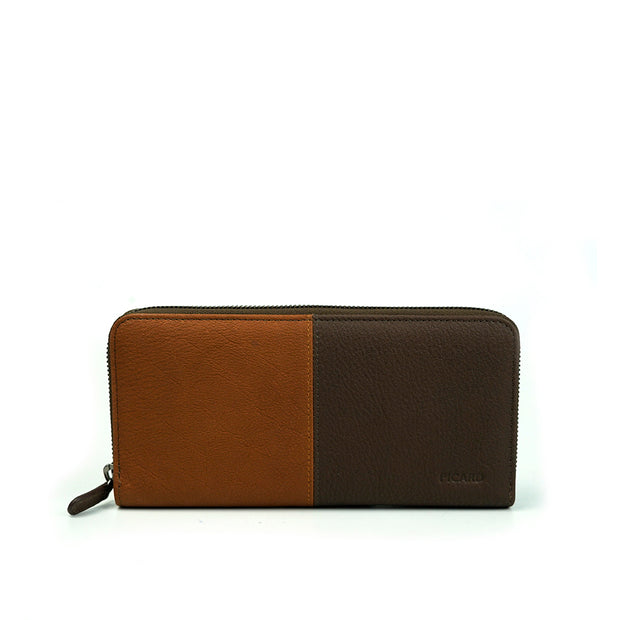 Picard Dallas Leather Long Wallet (Tan-Cafe)