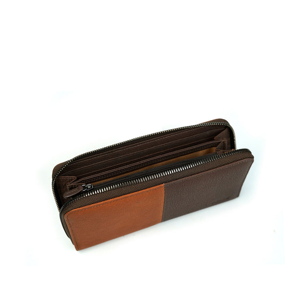 Picard Dallas Leather Long Wallet (Tan-Cafe)