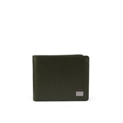 Picard Saffiano Men's Bifold Leather Wallet with Card Window (Military Green)
