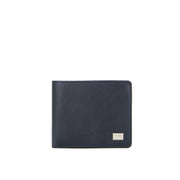 Picard Saffiano Men's Bifold Leather Wallet with Card Window (Navy)