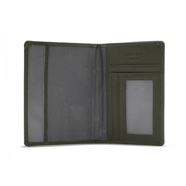 Picard Saffiano Men's Leather Passport  Holder (Military Green)