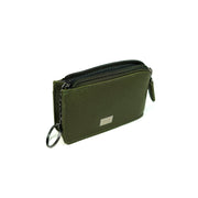 Picard Saffiano Men's Leather Coin Pouch with Key Ring (Military Green)