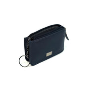 Picard Saffiano Men's Leather Coin Pouch with Key Ring (Navy)