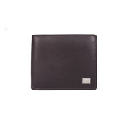 Saffiano Men's Bifold Leather Wallet with Centre Flap (Cafe)