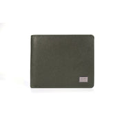 Picard Saffiano Men's Bifold Leather Wallet with Centre Flap (Military Green)