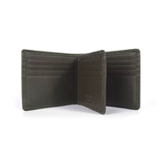 Picard Saffiano Men's Bifold Leather Wallet with Centre Flap (Military Green)