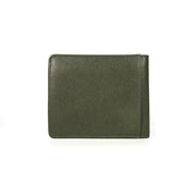 Picard Saffiano Men's Bifold Leather Wallet with Centre Flap (Military Green)