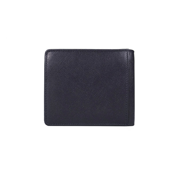 Picard Saffiano Men's Bifold Leather Wallet with Centre Flap (Navy)