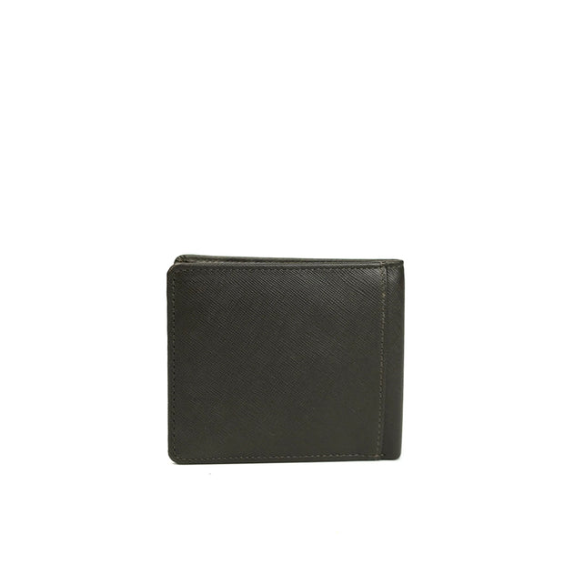 Picard Saffiano Men's Bifold Leather Wallet with Card Window (Cafe)