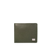 Picard Saffiano Men's Bifold Leather Wallet with Card Window (Military Green)