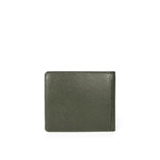 Picard Saffiano Men's Bifold Leather Wallet with Card Window (Military Green)