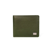 Picard Saffiano Men's Bifold Leather Wallet with Coin Compartment (Military Green)