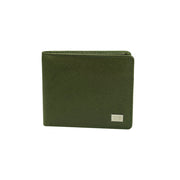 Picard Saffiano Men's Bifold Leather Wallet with Coin Compartment (Military Green)