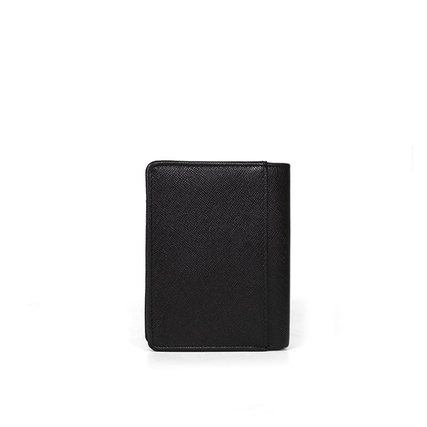 Picard Saffiano Bifold Leather Wallet with Card Window (Black)