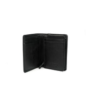 Picard Saffiano Bifold Leather Wallet with Card Window (Black)