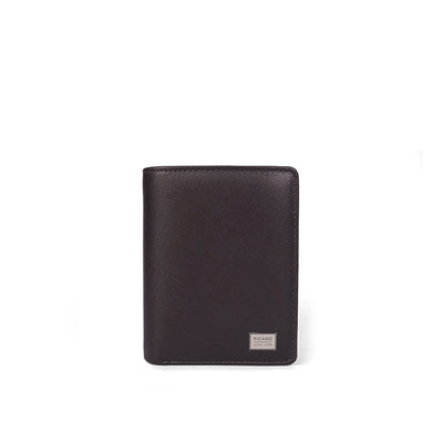 Picard Saffiano Bifold Leather Wallet with Card Window (Cafe)