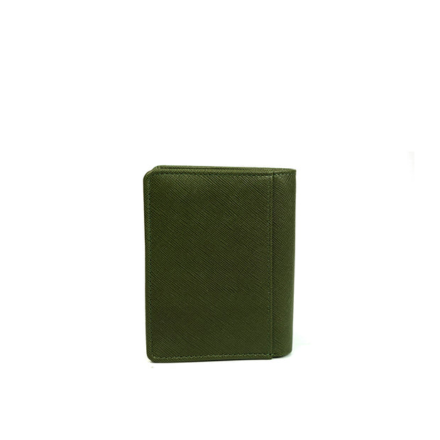 Picard Saffiano Bifold Leather Wallet with Card Window (Military Green)