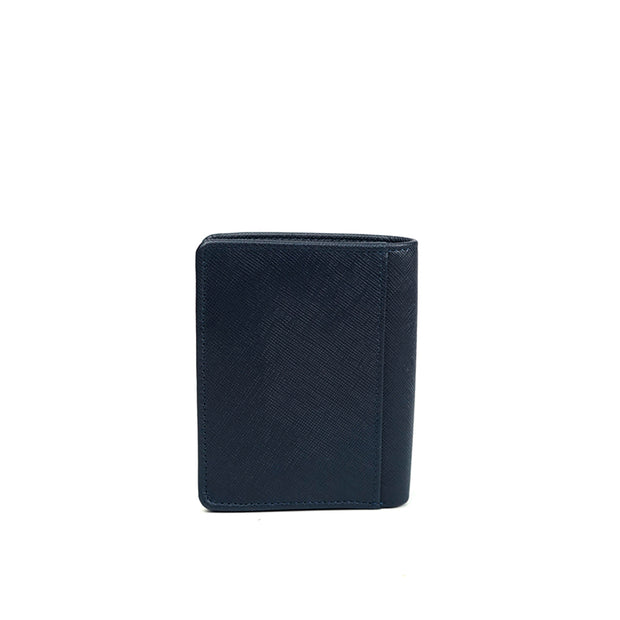 Picard Saffiano Bifold Leather Wallet with Card Window (Navy)
