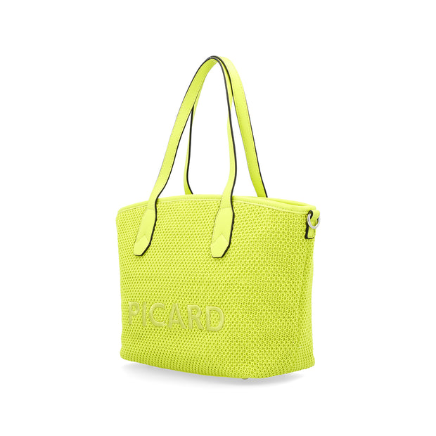 Picard Knitwork Ladies Tote Bag with detachable strap (Lime Yellow)