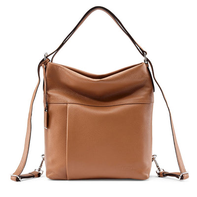 Picard Pure Leather Multi-function Ladies Shoulder Bag / Backpack / Hand Carry Bag / Arm Carry Bag (Cognac)