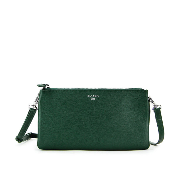 Picard Bingo Ladies  Triple Compartment Leather  Sling Pouch (Green)