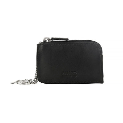 Picard Brooklyn Men's Leather Coin Pouch with Key Holder (Black)