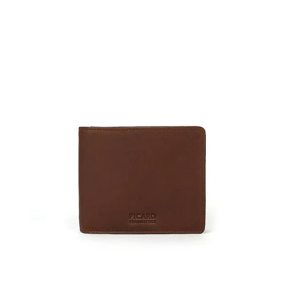 Picard Brooklyn Men's Leather Bifold Wallet with Centre Flap and Coin Compartment (Brown)