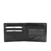 Picard Brooklyn Men's Bifold Leather Wallet With Zippered Compartment (Black)