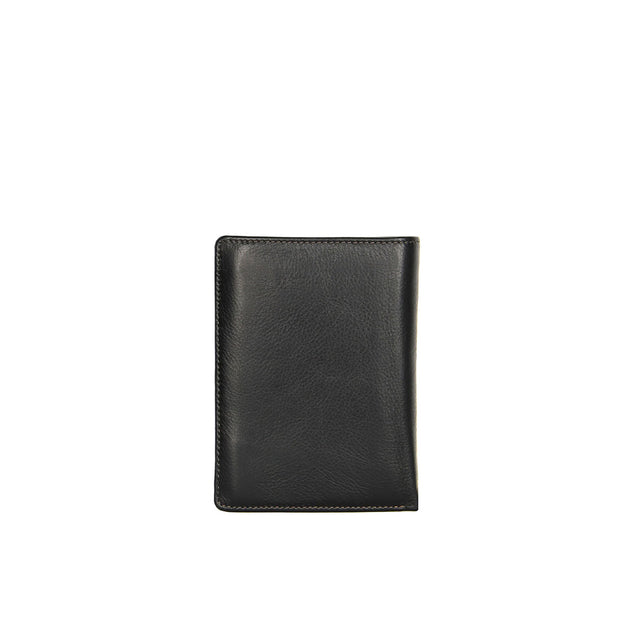 Picard Brooklyn Men's Trifold Leather Wallet With Coin Compartment (Black)