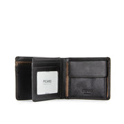 Picard Cologne Men's Flap Leather Wallet with Coin Compartment and Card Window (Cafe)