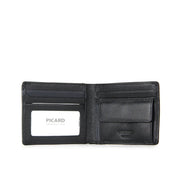 Picard Cologne Men's Leather Wallet with Card Window and Coin Pouch (Black)