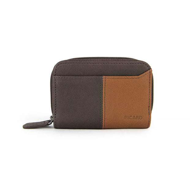 Picard Dallas Leather Coin Pouch with Double Compartments (Tan)