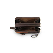 Picard Dallas Leather Coin Pouch with Double Compartments (Tan)