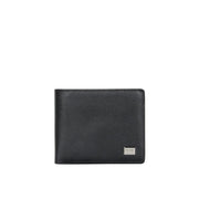 Picard Saffiano Men's  Leather Wallet with Coin Pouch (Black)