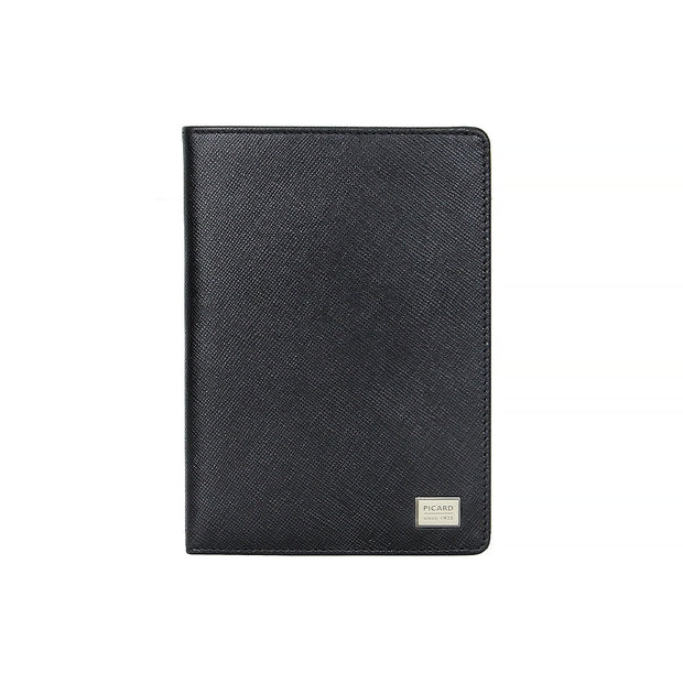 Picard Saffiano Men's Leather Passport  Holder (Black)