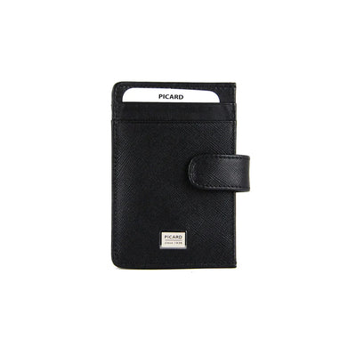 Picard Saffiano Leather Card Holder (Black)